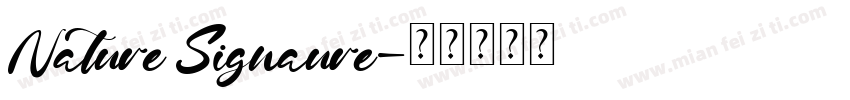 Nature Signaure字体转换